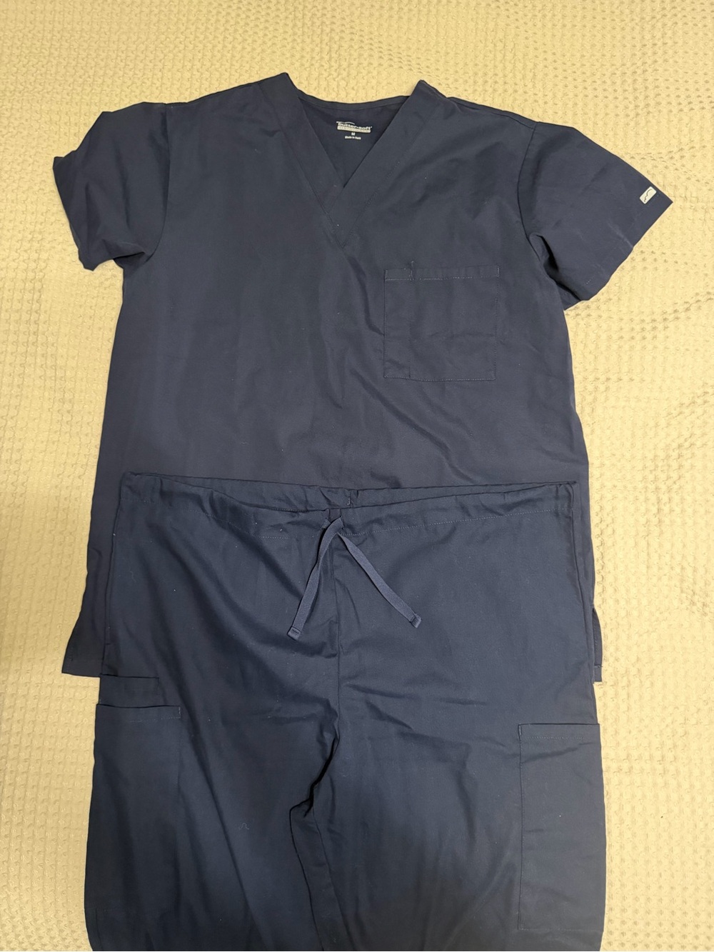 Buttersoft Unisex Navy V-Neck Scrub Top & Cargo Pants Set